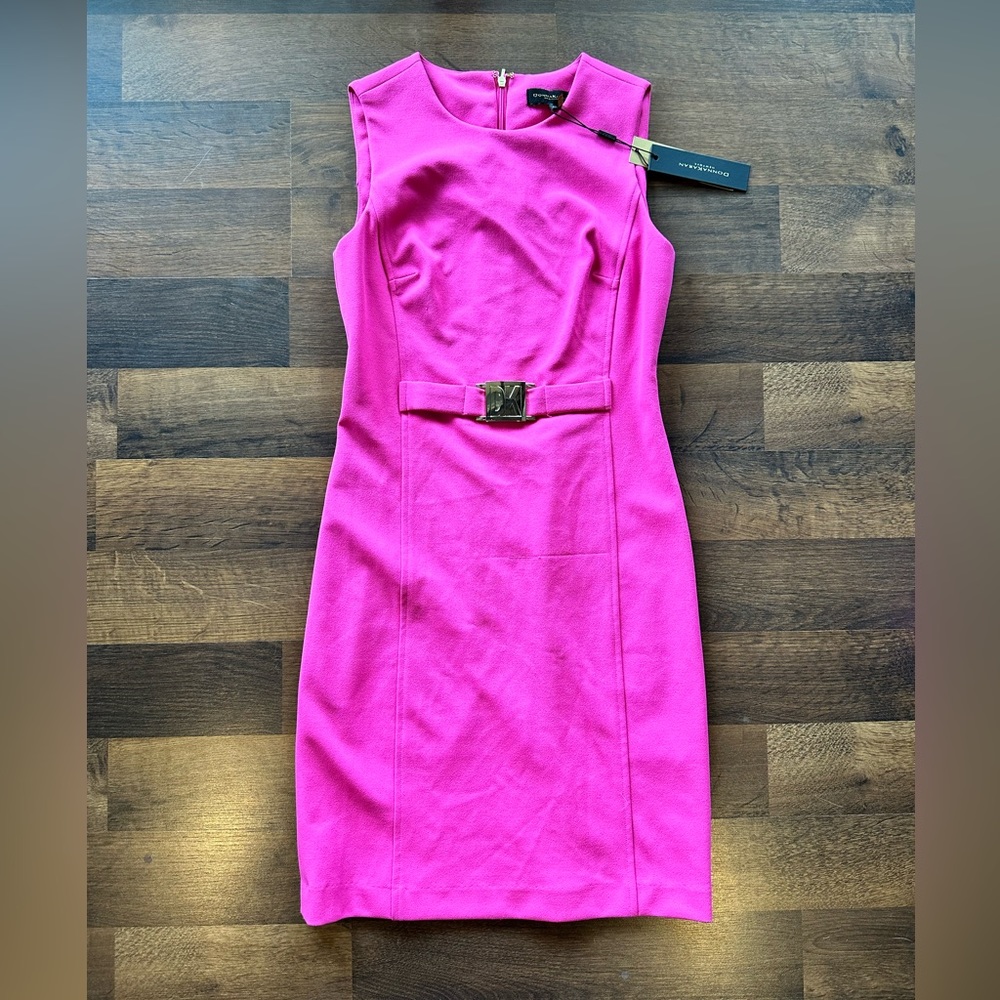 Donna Karan Hot Pink Sleeveless Sheath Dress